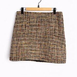 LOFT Multicolor Tweed Mini Skirt EUC Size 6